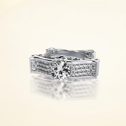 Princess Collection Diamond Engagement Ring-Semi-Mount